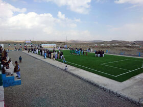 افتتاح زمین چمن مصنوعی در روستای "قلعه روته له" دیواندره
