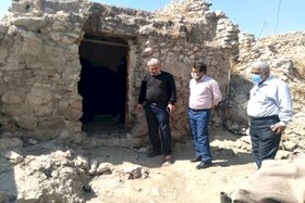 بررسی مشکلات قلعه تاریخی روستای نهضت آباد کهگیلویه