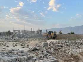 قلع و قمع ۴۳ مورد دیوارکشی غیرمجاز در عباس آباد و کلاردشت
