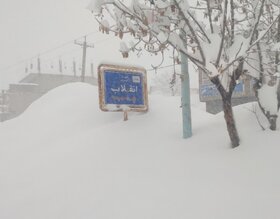 جاده روستای اُمیدآباد شهرستان کوهرنگ بسته شد